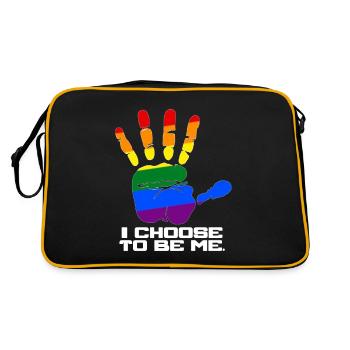 Cool gay identity - Retro Bag - black/gold - Back