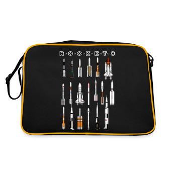 Super Space Rockets - Retro Bag - black/gold - Back