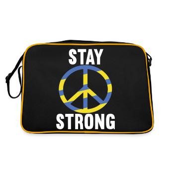 Restez fort Ukraine Paix - Sac Retro - noir/or - Dos
