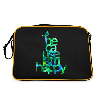 parce que je suis heureux, parce que je suis heureux - Sac Retro - noir/or - Dos