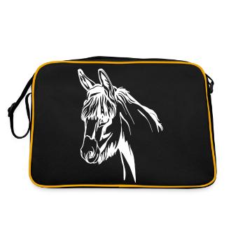 Donkey Esel - Retro Tasche - Schwarz/Gold - Hinten