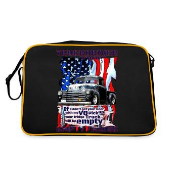 V8 Brummi livre réfrigérateur bière froide - Sac Retro - noir/or - Dos