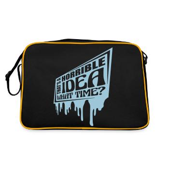 Thats a horrible Idea - Retro Tasche - Schwarz/Gold - Hinten