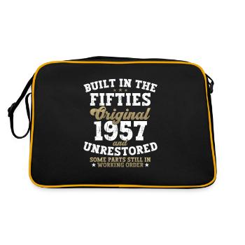 Built in the fifties 1957 65th birthday men - Retro Bag - black/gold - Back