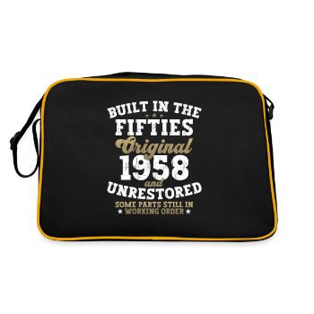 Built in the fifties 1958 64th birthday men - Retro Bag - black/gold - Back
