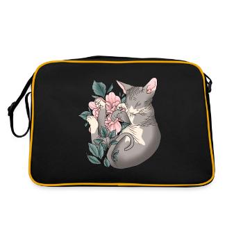 Shpynx Cat - Retro Tasche - Schwarz/Gold - Hinten