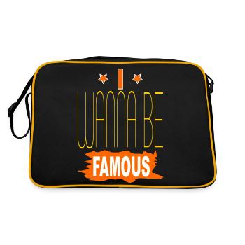 I wanna be famous - Sac Retro - noir/or - Dos