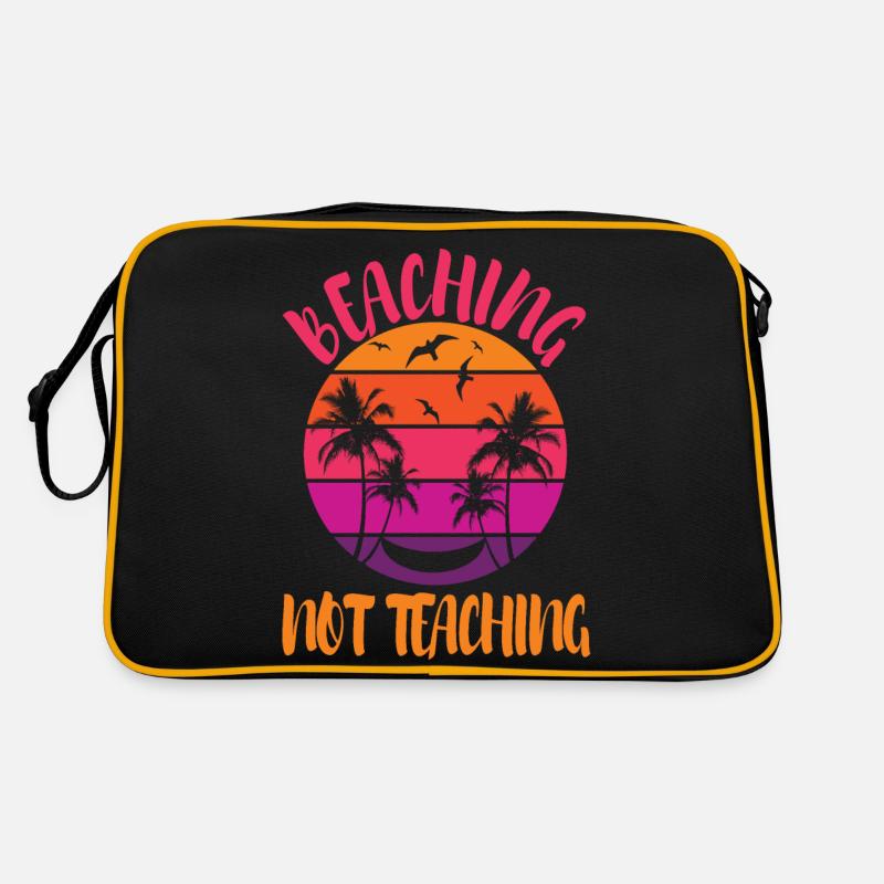 Beaching not Teaching Retro Tasche
