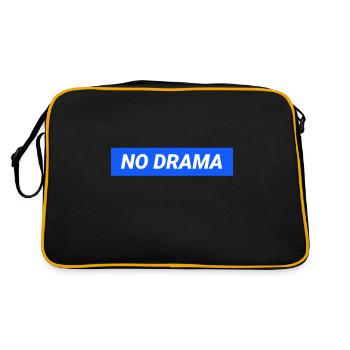 No Drama Design Blue - Retro Bag - black/gold - Back