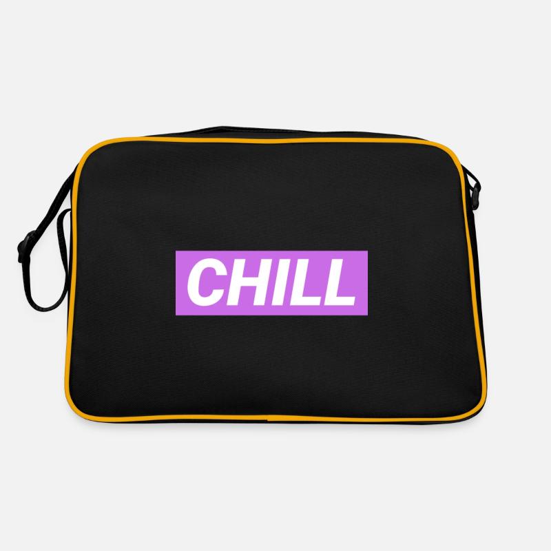 Chill doch - Retro Tasche - Schwarz/Gold