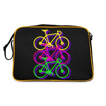 BIKE 3 COLOUR - Retro Bag - black/gold - Back
