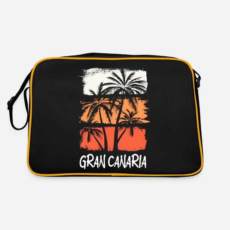Gran Canaria Sommer Sonne Strand Meer Palmen Retro Tasche