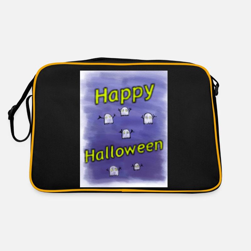 Happy Halloween mit Geistern Retro Tasche
