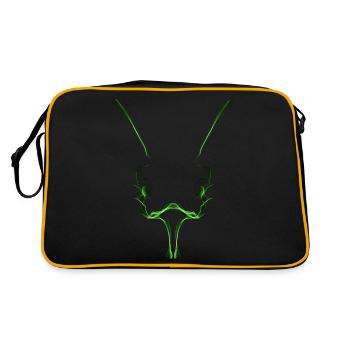 Insektenkopf - Retro Tasche - Schwarz/Gold - Hinten