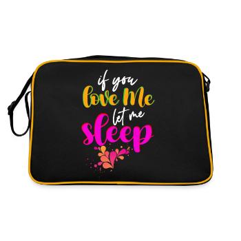 If You Love Me Let Me Sleep - Retro Bag - black/gold - Back