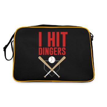 I Hit Dingers Baseball - Retro Bag - black/gold - Back