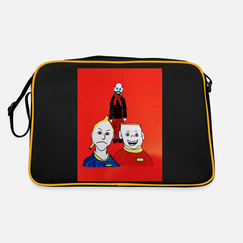 Mars-Lars & Mondimond / L’Étranger - Sac Retro - noir/or