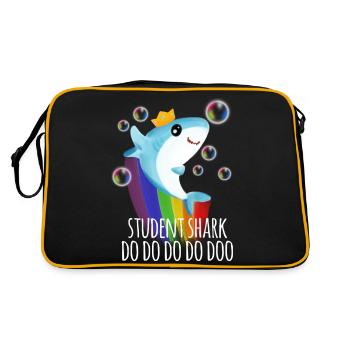 Student Shark Do Do Do Do Doo - Retro Bag - black/gold - Back