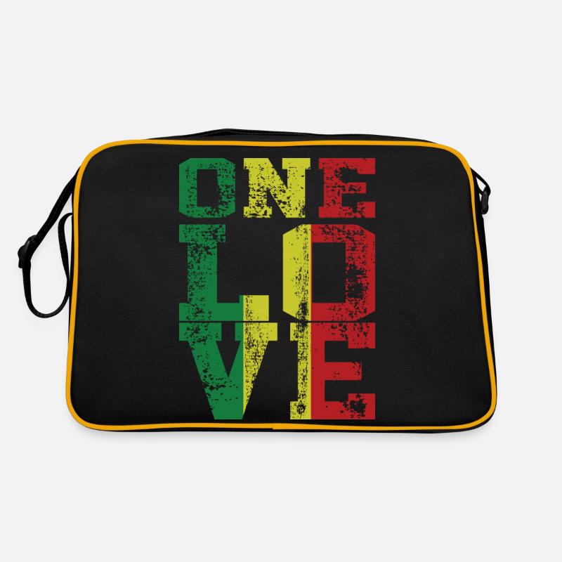 One Love eine liebe - Retro Tasche - Schwarz/Gold