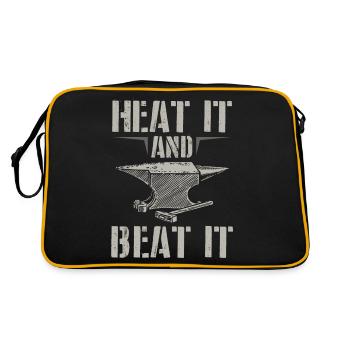Forge sayings | Anvil Blacksmith Gift Ideas - Retro Bag - black/gold - Back