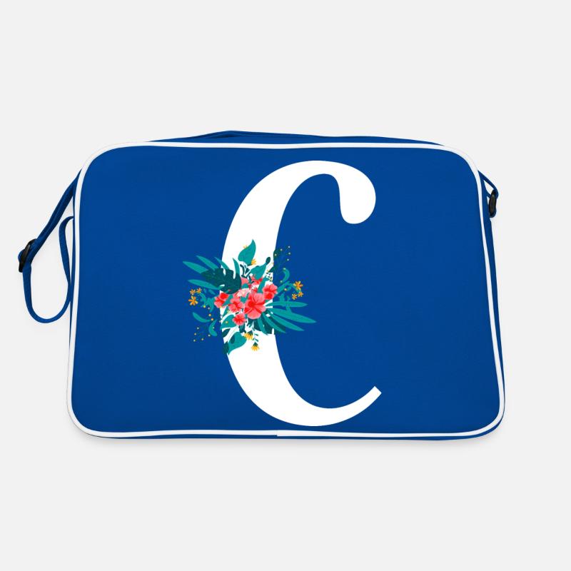 lettre C fleuris Sac Retro