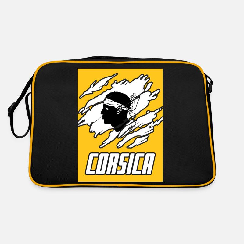 Île de Corse - Sac Retro - noir/or
