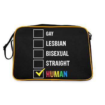 HUMAN Awesome Pride Identification Retro T-Shirt - Retro Bag - black/gold - Back