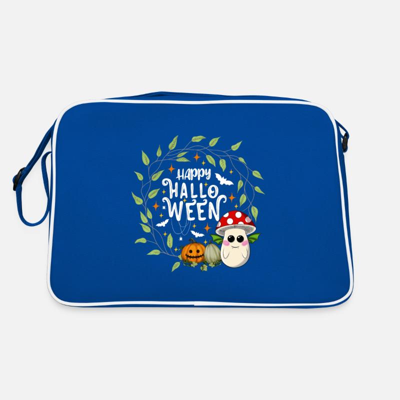 Happy Halloween toadstool white Retro Bag