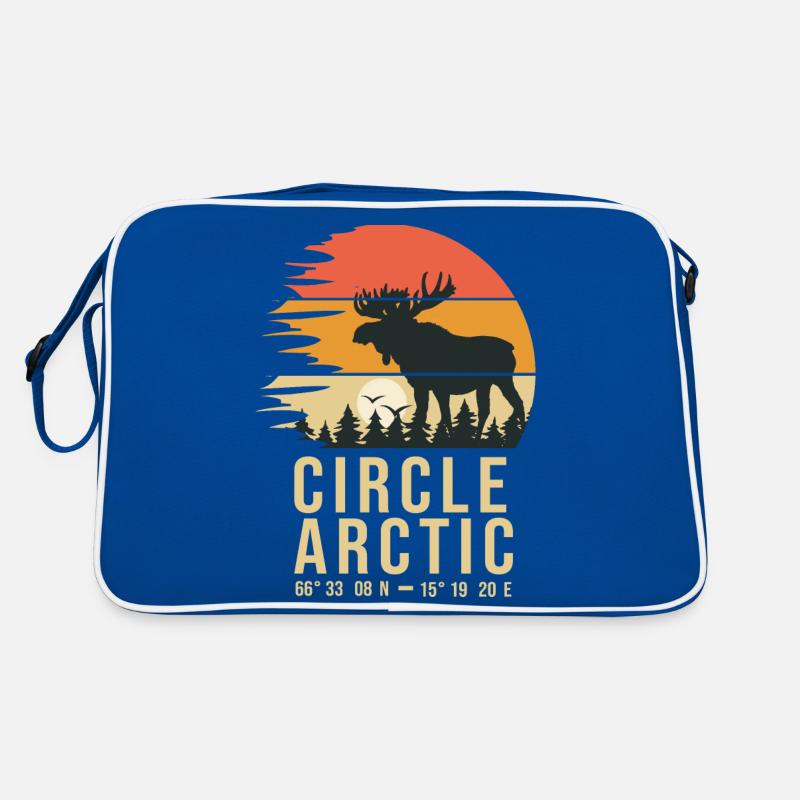 artic circle norway circle arctic norge Retro Bag