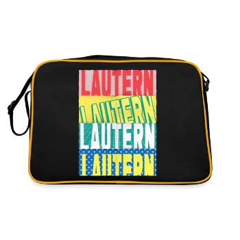 Kaiserslautern Lautern Allemagne City Font - Sac Retro - noir/or - Dos