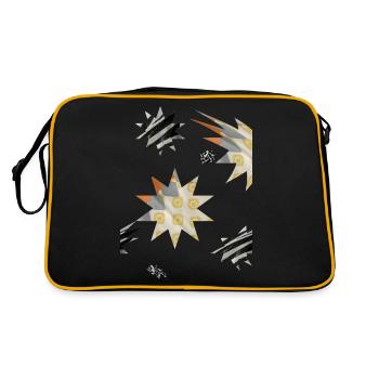 Abstract Star -Star by Eve Nord - Retro Bag - black/gold - Back