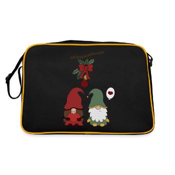 wichtel - Retro Tasche - Schwarz/Gold - Hinten