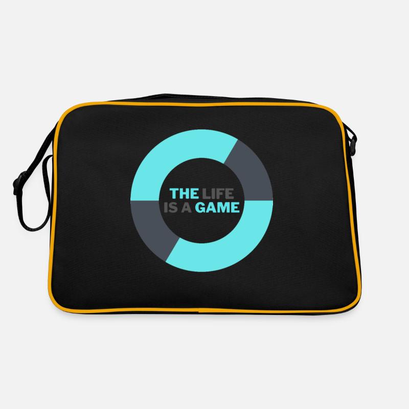 LA VIE EST UN JEU - Sac Retro - noir/or