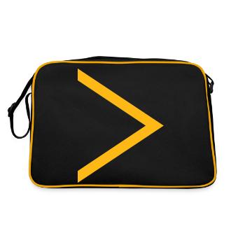 Yellow arrow - Retro Bag - black/gold - Back