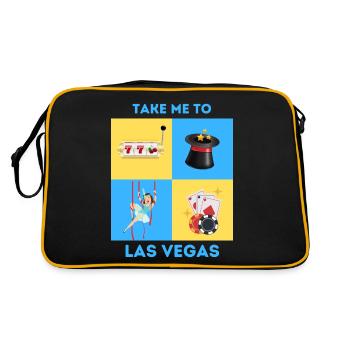 EMMÈNE-MOI À LAS VEGAS - Sac Retro - noir/or - Dos