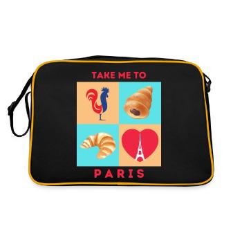 BRING MICH NACH PARIS - Retro Tasche - Schwarz/Gold - Hinten