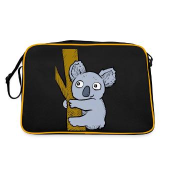 Frecher Koala - Retro Tasche - Schwarz/Gold - Hinten