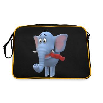 Éléphant Bébé Enfant - Sac Retro - noir/or - Dos