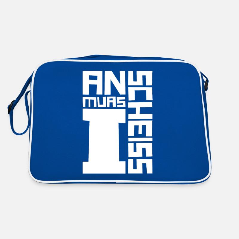 An scheiss muas i Retro Tasche