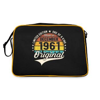 Original December 1961 61st birthday gift - Retro Bag - black/gold - Back