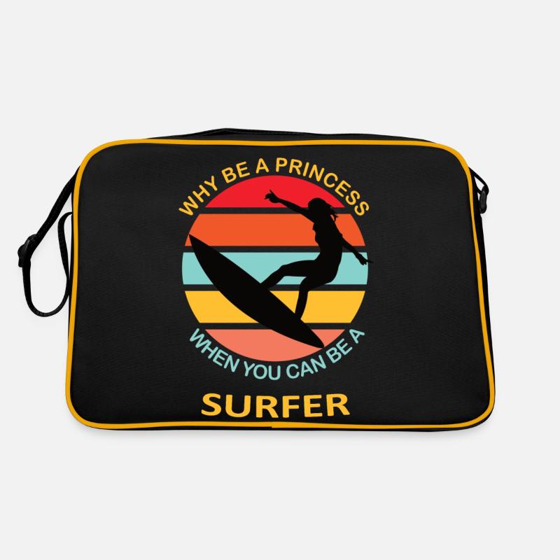 Why be a princess when you can be a surfer Surfen Retro Tasche