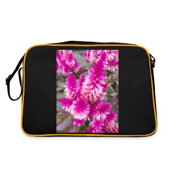 cockscomb also silver cock's Celosia - Retro Bag - black/gold - Back