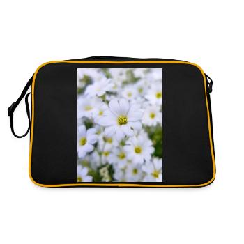 snow-in-summer also woolly thistle Hornkraut - Retro Bag - black/gold - Back