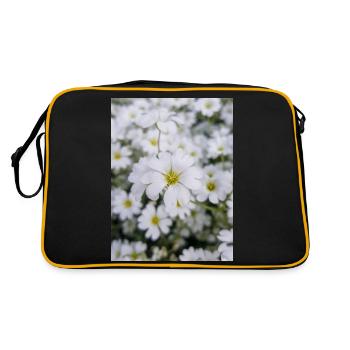 snow-in-summer also woolly thistle Hornkraut - Retro Bag - black/gold - Back