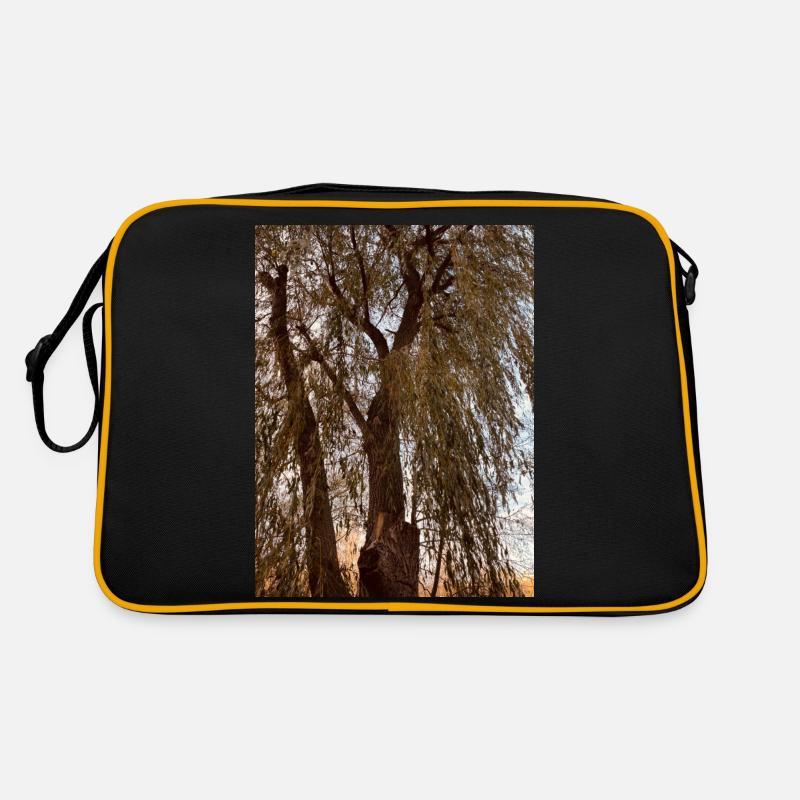 Baum Himmel Braun Herbst Retro Tasche