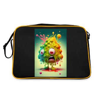 Zombie Frozen - Retro Tasche - Schwarz/Gold - Hinten