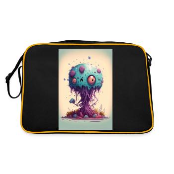 Zombie Frozen - Retro Tasche - Schwarz/Gold - Hinten