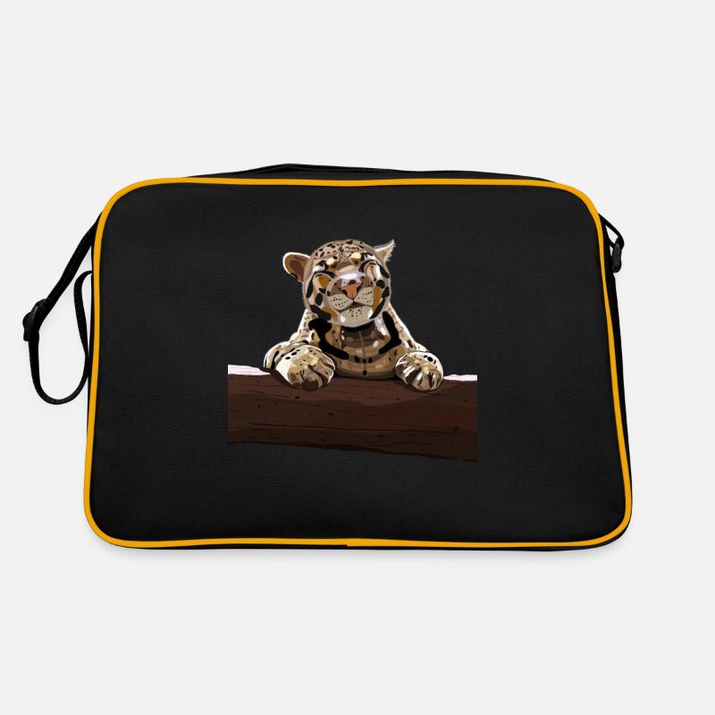 Nebel - Retro Tasche - Schwarz/Gold
