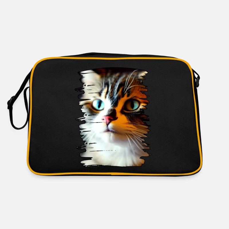 Katzengesicht Retro Tasche