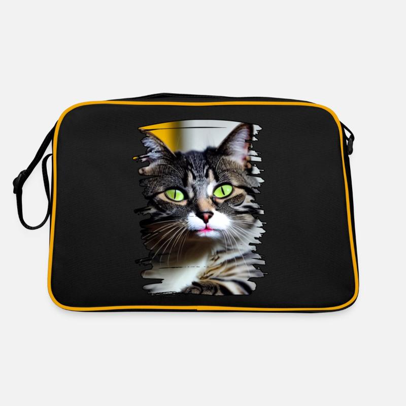 Katzengesicht Retro Tasche